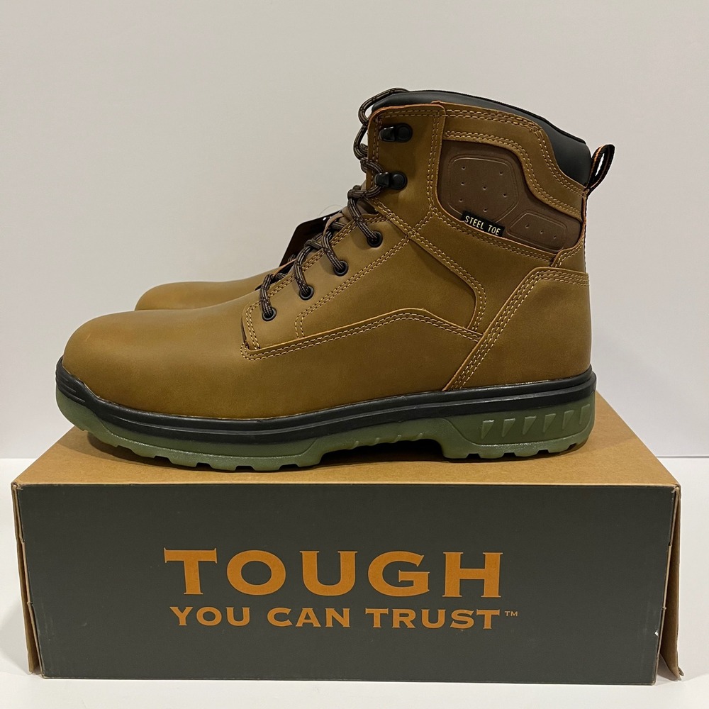 Brahma Combustion Mens Steel Toe Work Boots Tan Brown 596748799 Size 13